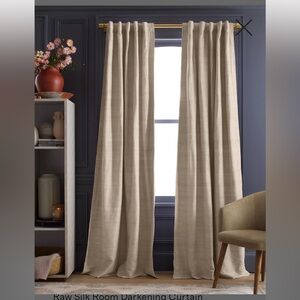 NWOT Quince Raw Silk Room Darkening Curtains (set of 2 panels) in sand
48x96